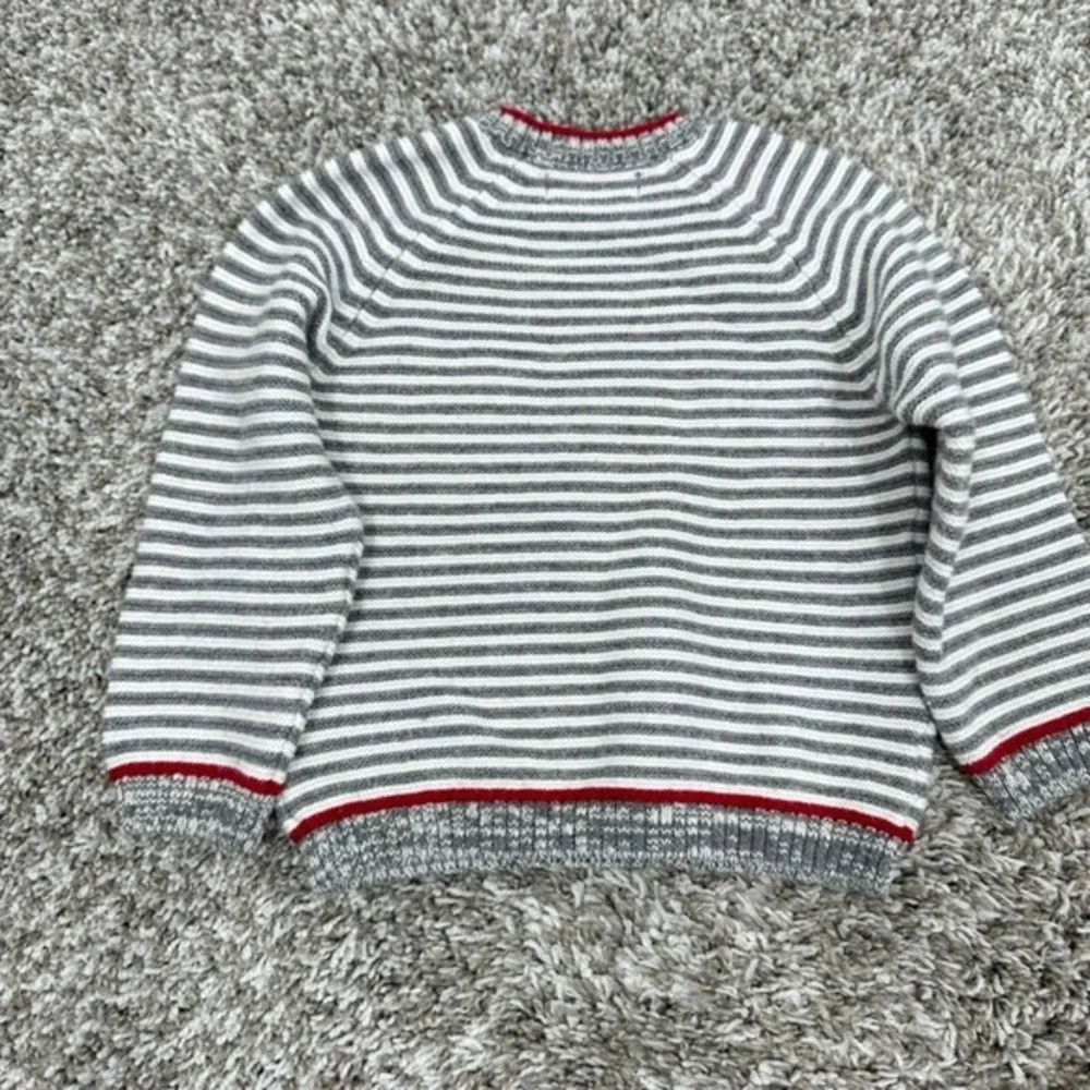 Mayoral Newborn Infant Outfit Set Grey‎ Striped Sweater Red Corduroy Pants 12M